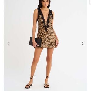 Rumored Venice Mini Dress Cheetah / Animal Print